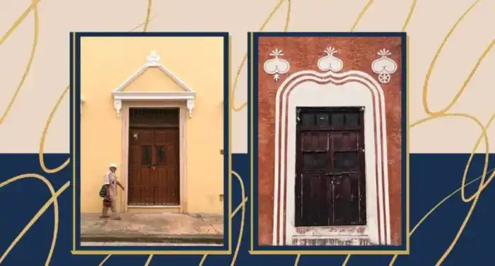 Door frames in colonial houses - Yucatan