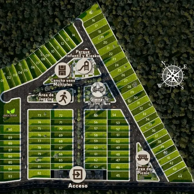 Plano de Lotes con amenidades en Valladolid, Yucatán